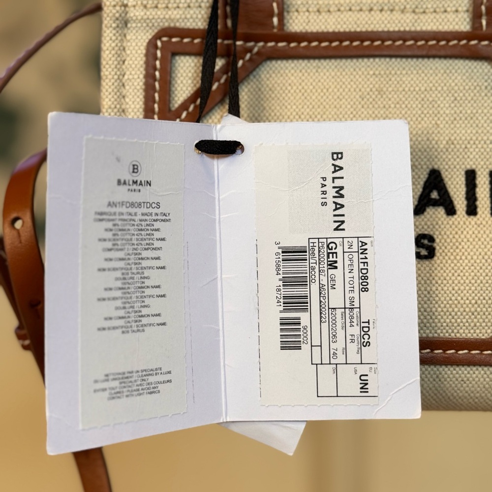 Balmain Paris Authentic B Army Shopper Mini Tote NWT and Dustbag - Picture 4 of 12